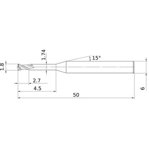 MS2XL6D0180N045 CARBIDE ENDMILL