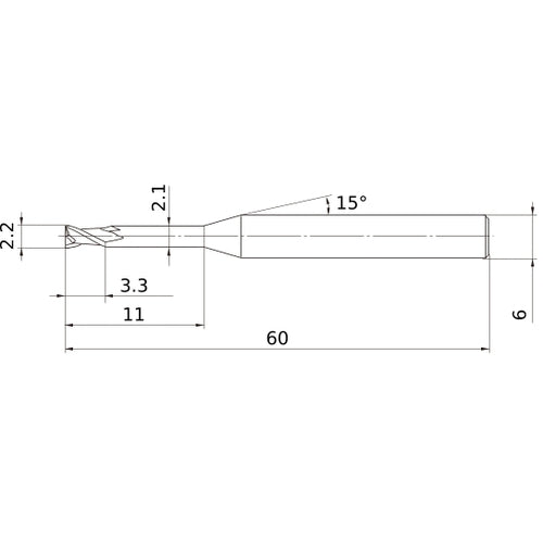 MS2XL6D0220N110 CARBIDE ENDMILL