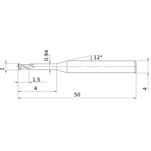 MS2XLD0100N040 CARBIDE ENDMILL