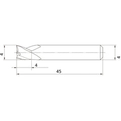 MS3ESD0400L45S04 CARBIDE ENDMILL