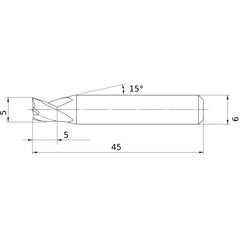 MS3ESD0500L45S06 CARBIDE ENDMILL