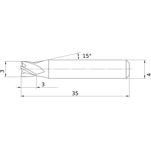 MS4ECD0300L35S04 CARBIDE ENDMILL