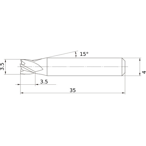 MS4ECD0350L35S04 CARBIDE ENDMILL