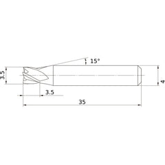 MS4ECD0350L35S04 CARBIDE ENDMILL