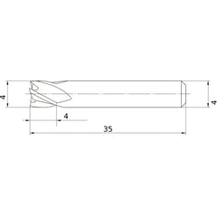 MS4ECD0400L35S04 CARBIDE ENDMILL