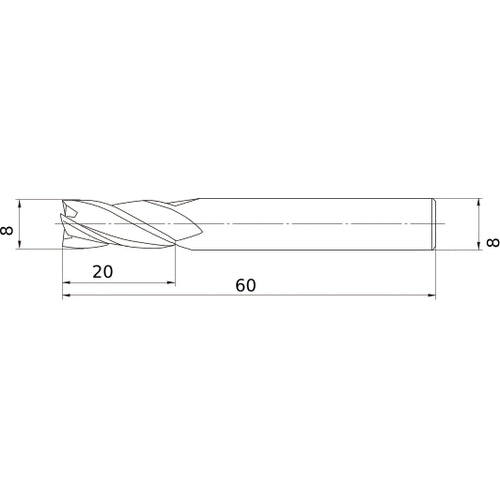 MS4MCD0800 CARBIDE ENDMILL