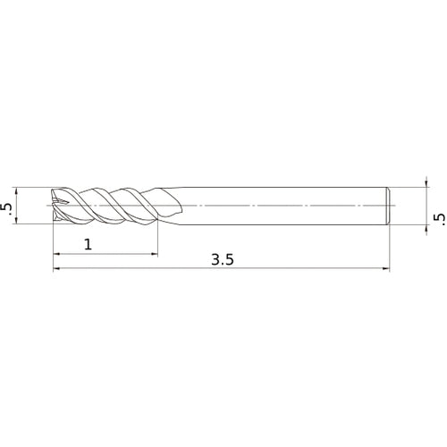 MSMHZDD1/2 CARBIDE ENDMILL