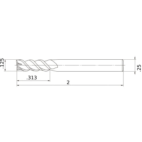 MSMHZDD1/8 CARBIDE ENDMILL