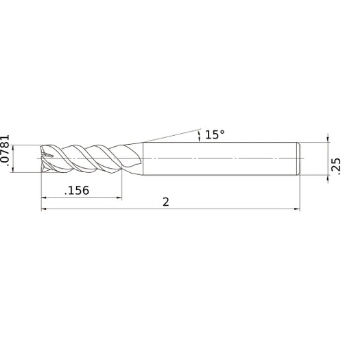 MSMHZDD5/64 CARBIDE ENDMILL