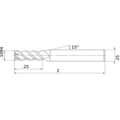 MSMHZDD7/64 CARBIDE ENDMILL