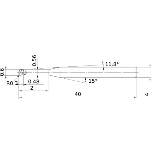 VF2XLBSR0030N020 SOLID CARBIDE EM