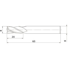 VF4MVD0800 SOLID CARBIDE EM