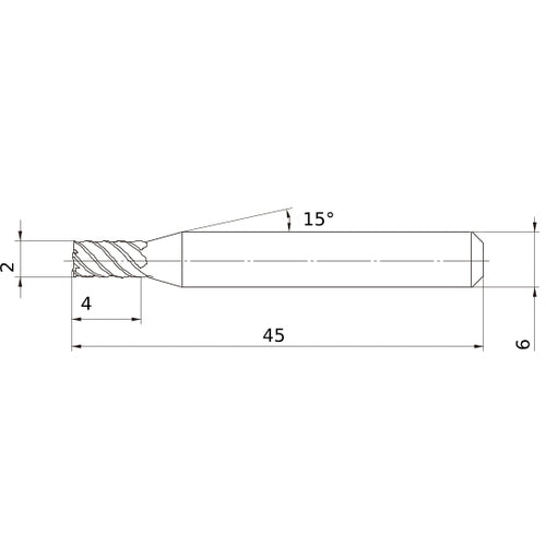 VFSDD0200 SOLID CARBIDE EM