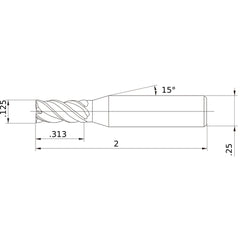 VQMHVD1/8 CARBIDE ENDMILL