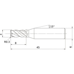VQMHVRBD0300R030 CARBIDE ENDMILL