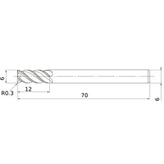 VQSVRD0600 CARBIDE ENDMILL