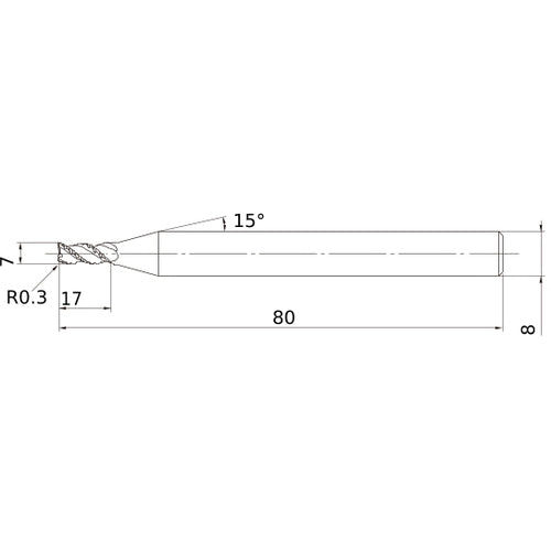 VQSVRD0700 CARBIDE ENDMILL