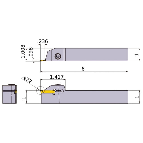 GYQLUS16D00-E06 TURNING HOLDER