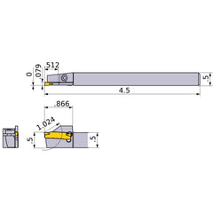 GYSLUS08B00-D13 TURNING HOLDER