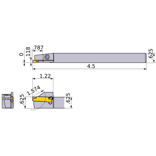 GYSRUS10B00-F20 TURNING HOLDER