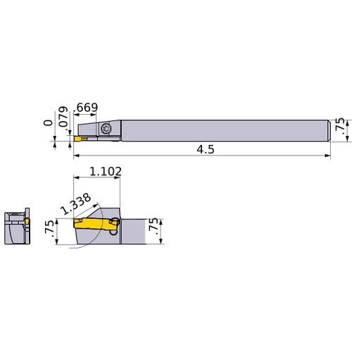GYSRUS12B00-D17 TURNING HOLDER