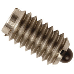 End Force Spring Plunger - 30.75 lbs Initial End Force, 15.5 lbs Final End Force (5/16″–18 Thread) - USA Tool & Supply