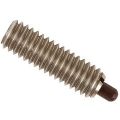 End Force Spring Plunger - 3 lbs Initial End Force, 13 lbs Final End Force (1/4″–20 Thread) - USA Tool & Supply