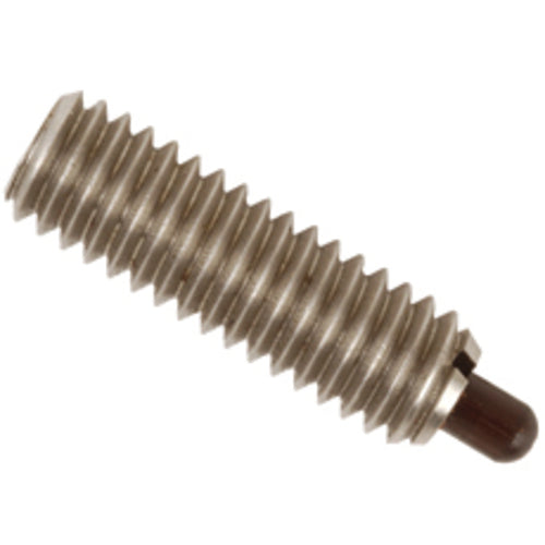 End Force Spring Plunger - 3 lbs Initial End Force, 13 lbs Final End Force (1/4″–28 Thread) - USA Tool & Supply