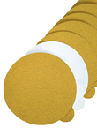 5" - 5 Hole - 220 Grit - Disc with Tab Gold - USA Tool & Supply