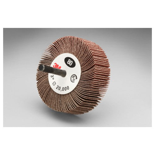 3M Flap Wheel 244D Type 83 3″ × 1/2″ × 1/4″ 80 X-weight - USA Tool & Supply