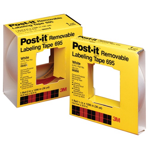 Post-it Labeling Tape 695 2″ × 36 yds White - USA Tool & Supply