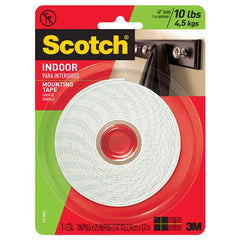 Scotch-Mount Indoor Double-Sided Mounting Tape 314H-MED-DC 1″ × 125″ (2 54 cm × 3 17 m) - USA Tool & Supply