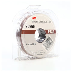 3M Portable Utility Cloth Roll 314D P180 J-weight 1″ × 20 yd - USA Tool & Supply