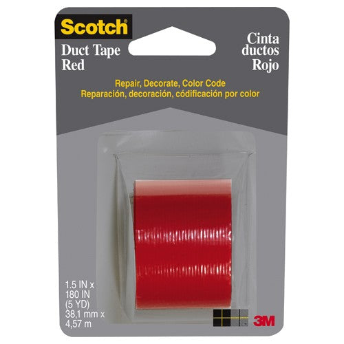 3M Red Duct Tape 1005-RED-CD 1.5″ × 5 yd 12/cs - USA Tool & Supply