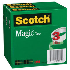 ‎Scotch Magic Invisible Tape 810-3PK 3/4″ × 36 yd × 0″ (19 mm × 32 9 m) - USA Tool & Supply