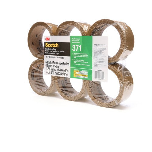 Scotch Sealing Tape 371 Tan 48 mm × 50 m - USA Tool & Supply