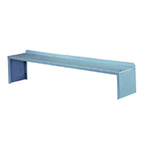 Shelf Riser for Work Bench 48"W x 10-1/2"H made of 14 GA w/Rear Flange as Stop - USA Tool & Supply