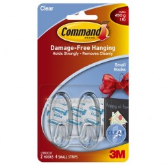 Command™ Small Clear Hooks wi - USA Tool & Supply
