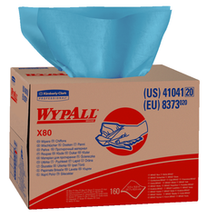 12.5 x 16.8'' - Package of 160 - WypAll X80 Brag Box - USA Tool & Supply