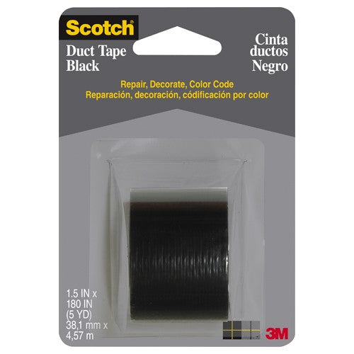 3M Black Duct Tape 1005-BLK-CD 1.5″ × 5 yd (38.1mm × 4.57m) - USA Tool & Supply