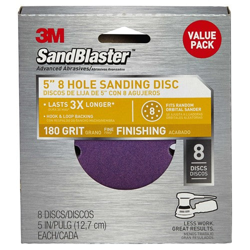 5 in × 8Hole 3M™ SandBlaster™ Sanding D Alt Mfg # 96756 - USA Tool & Supply