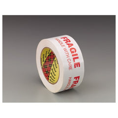 Scotch Printed Message Box Sealing Tape 3772 White 48 mm × 100 m - USA Tool & Supply