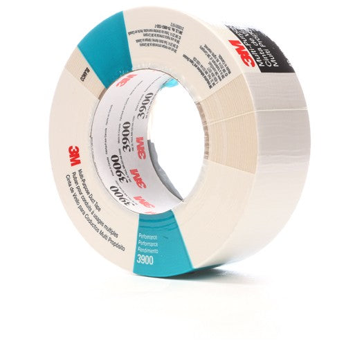 3M Multi-Purpose Duct Tape 3900 White 48 mm × 54.8 m 7.7 mil Individually Wrapped - USA Tool & Supply