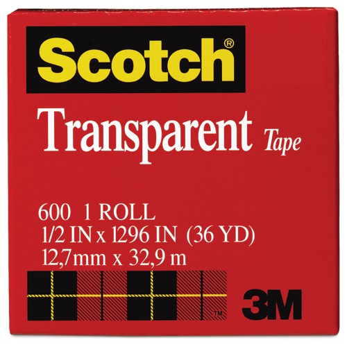 ‎Scotch Transparent Tape 600-2P34-72 3/4″ × 2592″ (19 mm × 65 8 m) - USA Tool & Supply