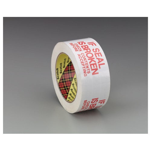 Scotch Printed Message Box Sealing Tape 3771 White 48 mm × 100 m - USA Tool & Supply