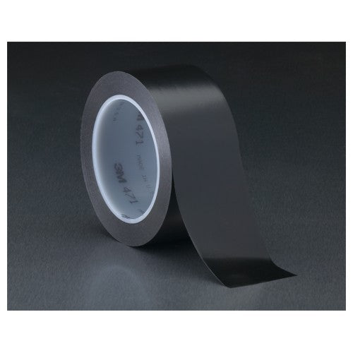 3M Vinyl Tape 471 Black 3/8″ × 36 yd 5.2 mil 96 rolls per case Individually Wrapped Conveniently Packaged - USA Tool & Supply