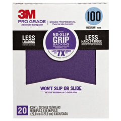 ‎3M Pro Grade Precision Faster Sanding Sanding Sheets 100 grit Medium 27100TRI-20 9″ × 11″ - USA Tool & Supply